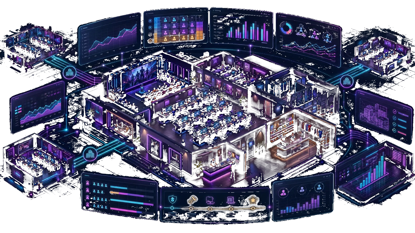 Networked esports club operations